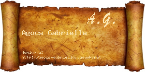 Agocs Gabriella névjegykártya